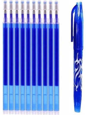Misda Store ile Uçan Silinebilen Refill Kalem Içi ve Kalem 11 Adet (Mavi)