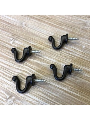 Misda Store Hırdavat Kanca Askı Siyah (4 Adet)