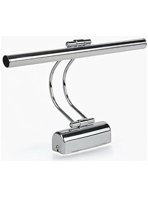 Misda Store 35 cm Elektrikli 3200K Gün Işığı Enerji Tasarruflu Flüt LED Aplik Banyo Tablo Çalışma Masası Duvar Sanat Eseri Ayna Dekoratif ve Modern Aydınlatma Gümüş (Krom) Renk