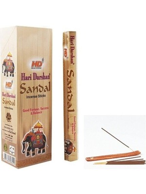 Misda Store Darshann Sandal Ağaç Kokusu 20 Adet Çubuk Tütsü 1 Adet Kayık Tütsülük Hediye