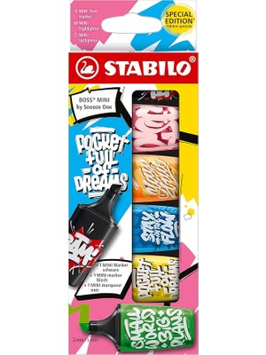 Misda Store Boss Mini By Snooze One - Fosforlu Kalem - 6'lı Paket - Çeşitli Renkler