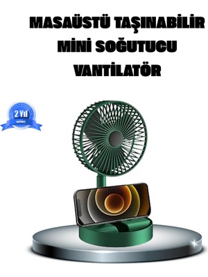 Ronanna Katlanabilir Şarjlı Mini Fan 3 Kademeli Hız Ayarlı Taşınabilir
