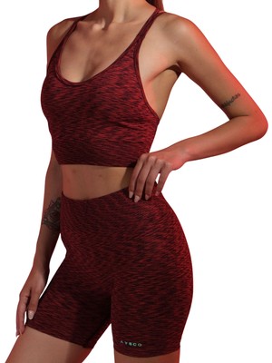 Ronanna Tayt Crop Takım-Kırmızı