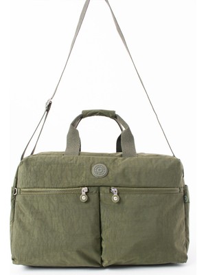 Nemo Bags Gri Seyahat Çantası, Orta Boy, Valiz Askılı Bavul, Klinkır Su Geçirmez Kumaş Spor Çantası, 46X30CM