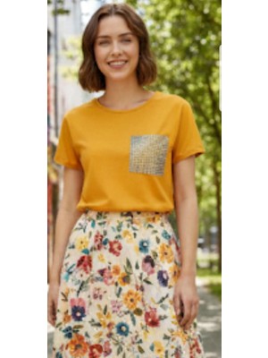 Pormago Taş Detaylı Tşört