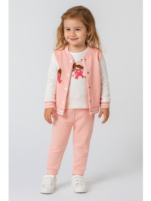 Chicsy Baby Kız Bebek Nakışlı 3’lü Mevsimlik Takım