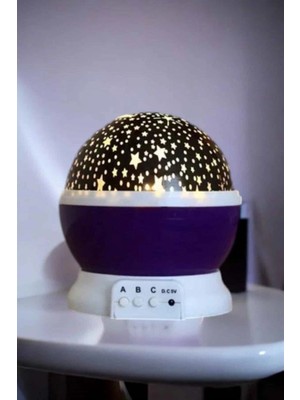 Marsilyan Yıldızlı Gökyüzü Projeksiyon Gece Lambası Hareketli Işık Şovu