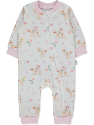 Bebetto Interlok Fermuarlı Patiksiz Tulum (My Sun) Ekru