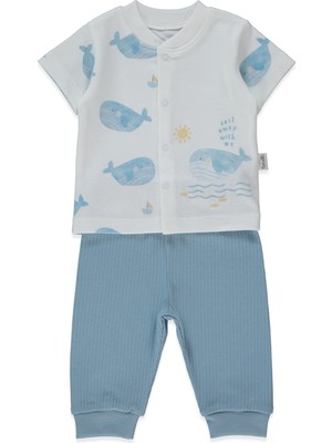 Bebetto Interlok Patiksiz Mini Pijama Takımı 2li (Saıl Away) Indigo