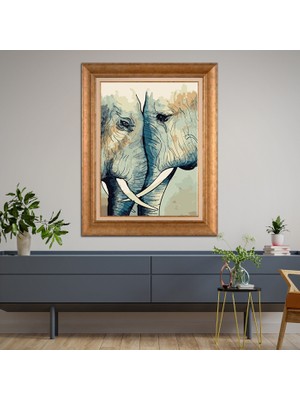 Giyense Altın Varaklı Çerçeveli Paspartulu Tablo SD1234