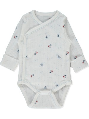 Bebetto Ajurlu Kruvaze Body (Palm In The Sea) Mavi