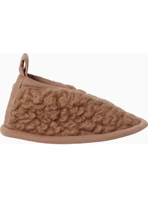 Binibamba Yuvarlak Burun ve Toggle Kapama, %100 Yün Bebek Patik