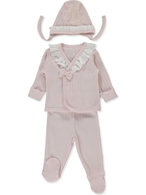 Bebetto Jakarlı Süprem Zıbın Set 3lü (Sweet Prıncess) Pembe