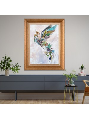 Giyense Altın Varaklı Çerçeveli Paspartulu Tablo SD1119