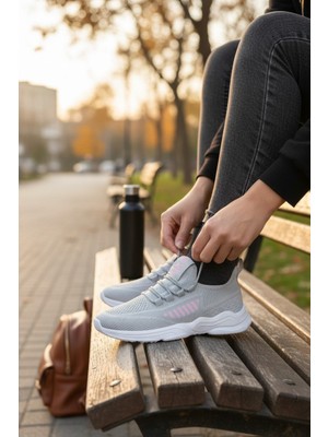 Enoch Kadın Nefes Alabilir Örgü Saya Yapılı Yürüyüş Ayakkabısı