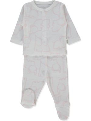 Bebetto Ribana Patikli Pijama Takımı 2li (Happy Anımal) Pembe