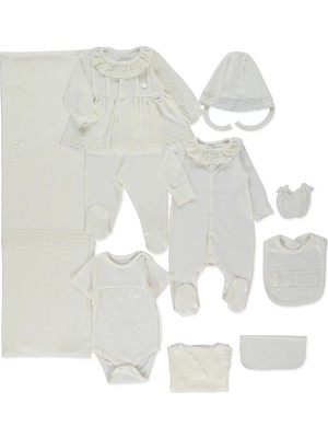 Bebetto Interlok Zıbın Set 10LU (Ceremony) Koyu Ekru