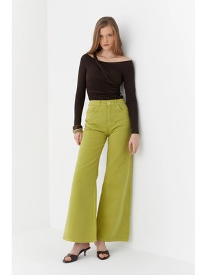 Select By Markaliste Wide Leg Pantolon Yeşil