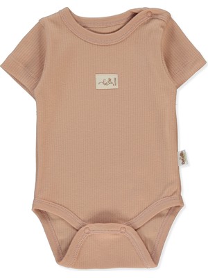 Bebetto Organıc Raporlu Interlok Kısa Kollu Body Ay (Organıc Be Nature) Kiremit