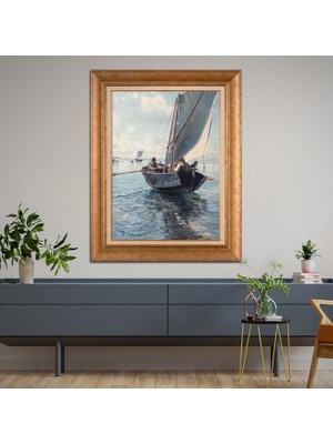 Giyense Altın Varaklı Çerçeveli Paspartulu Tablo SD1360