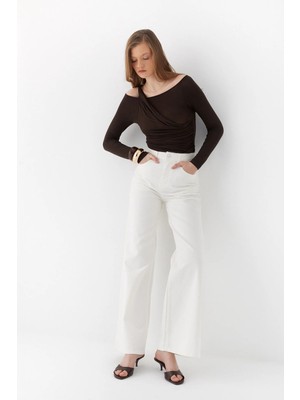 Select By Markaliste Wide Leg Pantolon Taş