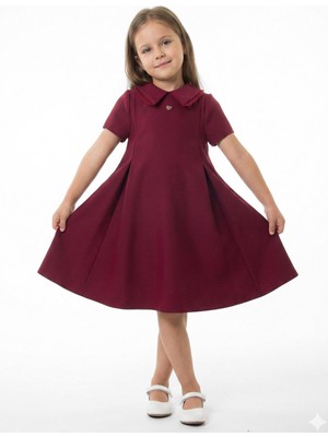 Damasqino Kız Çocuk Elbise 4-8 Yaş 9095