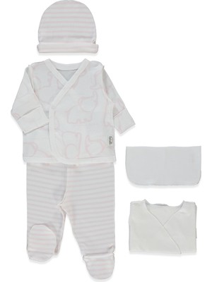 Bebetto Ribana Premature Zıbın Set 5li (Happy Anımal) Pembe