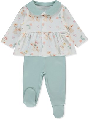Bebetto Interlok Patikli Pijama Takımı 2li (My Sun) Mint