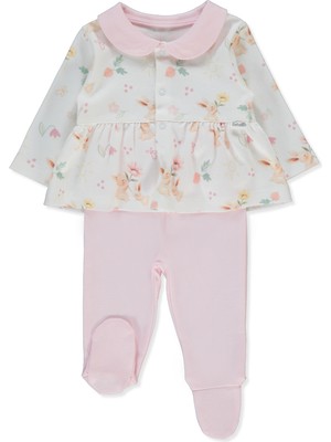 Bebetto Interlok Patikli Pijama Takımı 2li (My Sun) Pembe