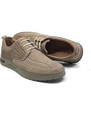Taşpınar Ayakkabı Taşpınar 767 %100 Hakiki Nubuk Deri Ortopedik Erkek Yazlık Rahat Günlük Ayakkabı 40-45