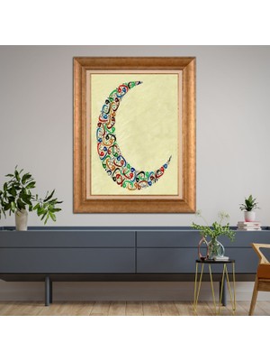 Giyense Altın Varaklı Çerçeveli Paspartulu Tablo SD1201