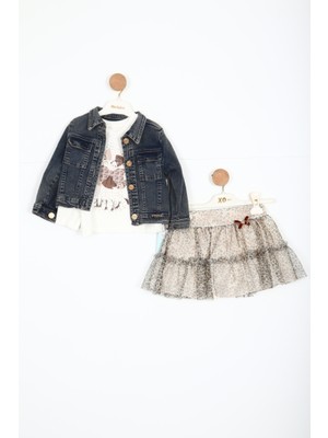 Top Teens Kız Çocuk Alt Üst Etek Takım 6-36 Yaş 3193