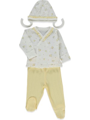 Bebetto Ajurlu Zıbın Set 3lü (Bloom) Sarı