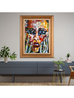 Giyense Altın Varaklı Çerçeveli Paspartulu Tablo SD1071