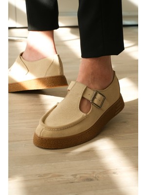 Trivogue KB-T30 Kuback Bej Kahve Taban Günlük Erkek Sandalet