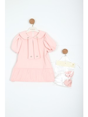 Kız Çocuk Kısa Kol Elbise 1-6 Yaş 2901-1