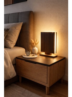 Masif Ahşap Gece Lambası