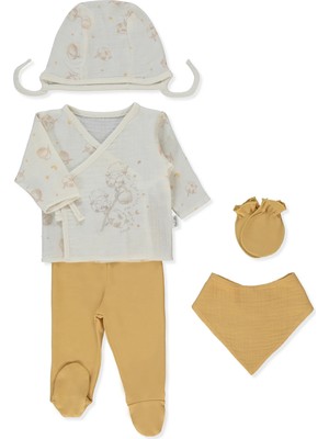 Bebetto Müslin Zıbın Set 5li (Pıllowy) Hardal