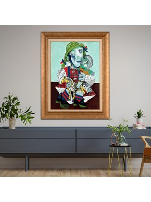 Giyense Altın Varaklı Çerçeveli Paspartulu Tablo SD1185