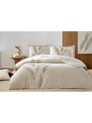 Özdilek Nevresim Takımı Fitted Çarşaflı Ranforce Tek Kişilik Krem Mıscanthus