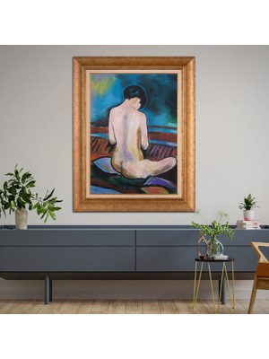 Giyense Altın Varaklı Çerçeveli Paspartulu Tablo SD1253