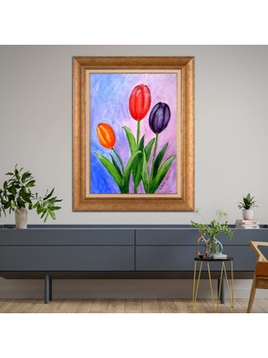 Giyense Altın Varaklı Çerçeveli Paspartulu Tablo SD1430