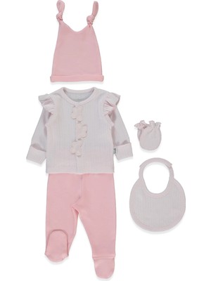 Bebetto Jakarlı Interlok Zıbın Set 5li (Loves You) Pembe