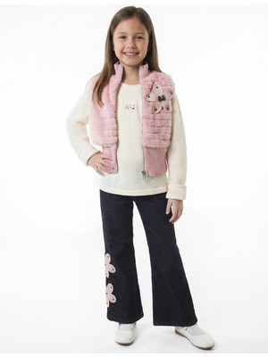 Hamada Tex Kız Çocuk Folarlı 3lu Alt Üst Takım 7-14 Yaş 3907-4907