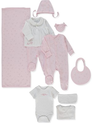 Bebetto Interlok Zıbın Set 10LU (Flower Garden) Pembe