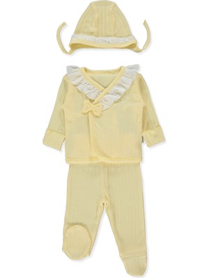 Bebetto Jakarlı Süprem Zıbın Set 3lü (Sweet Prıncess) Sarı