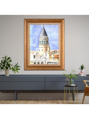 Giyense Altın Varaklı Çerçeveli Paspartulu Tablo SD1296