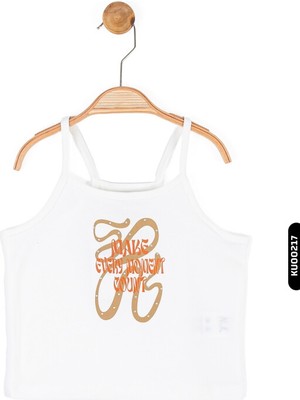 Nk Kids Aplikeli Askıllı Kollu Kısa Boylu Kız Çocuk Atlet ve Askılı Bluz 8-14 Yaş 36429