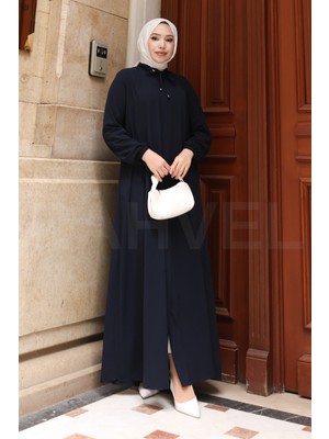 Moda Hayme A Kesim Ferace - Yarım Mevlana Model - Medine Ipeği