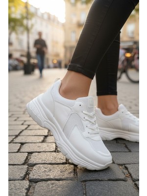 Enoch Kadın Yüksek Taban Nefes Alabilir Mesh Detaylı Yürüyüş Ayakkabısı
